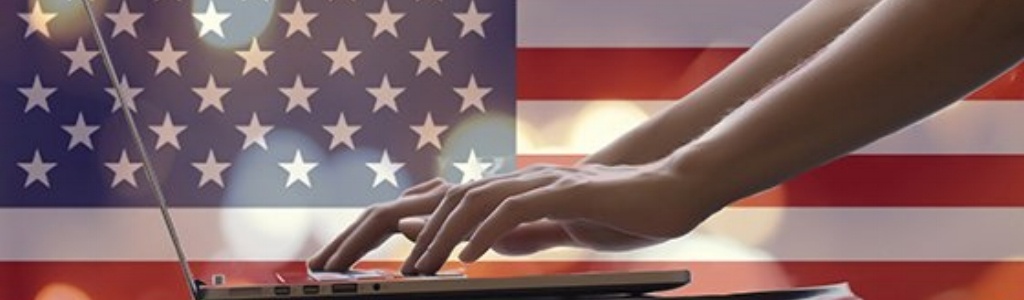American flag and computer-441613-edited